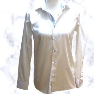 - FEBS ITALY EUCLN slim fit 100% cotton White button down shirt size S